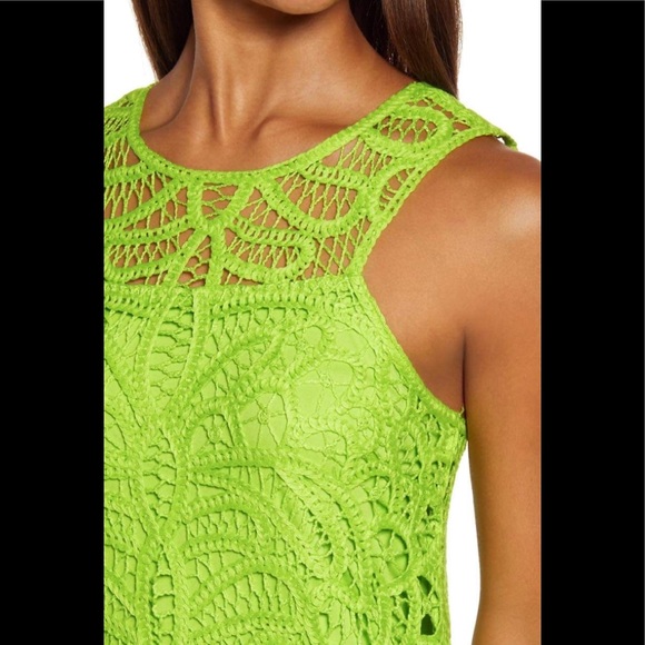 Lily Pulitzer Siesta Shift Matcha Green Knit Lace Dress - Picture 4 of 13